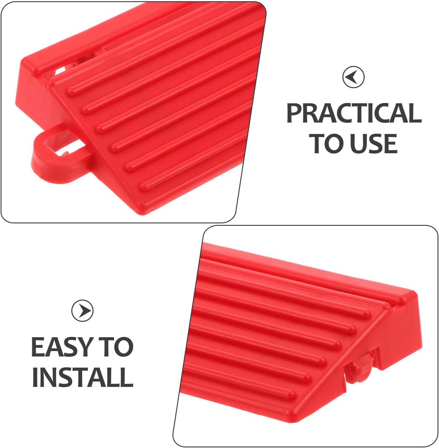 10pcs Threshold Ramp Doorway: Plastic Wheelchair Ramp - for Home Steps Anti-Slip Mobility for Bike Scooter Sweeper Doorways Red