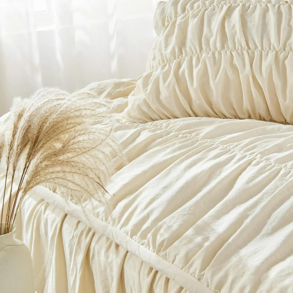 Flauschiges Bettbezug-Set im Bohemian-Stil, knitterfrei, für alle Jahreszeiten, mit Bettbezug und Kissenbezug, Doppelbett, Queensize-Bettbezug-Set