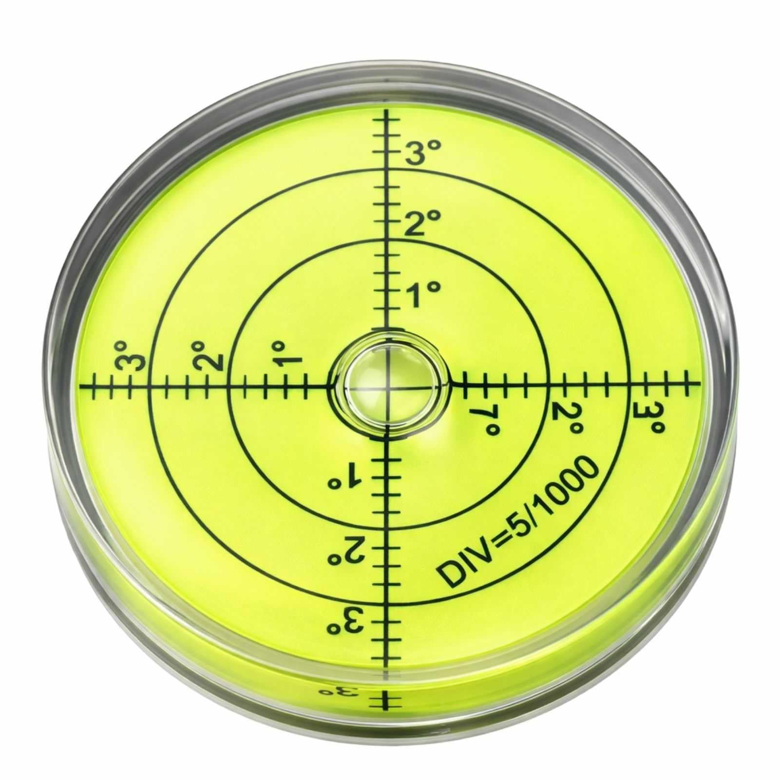 Nivel de burbuja circular circular de precisión de 60 mm para orientación horizontal de cámara, trípode, básculas, medidores y máquinas, compacto, portátil, transparente