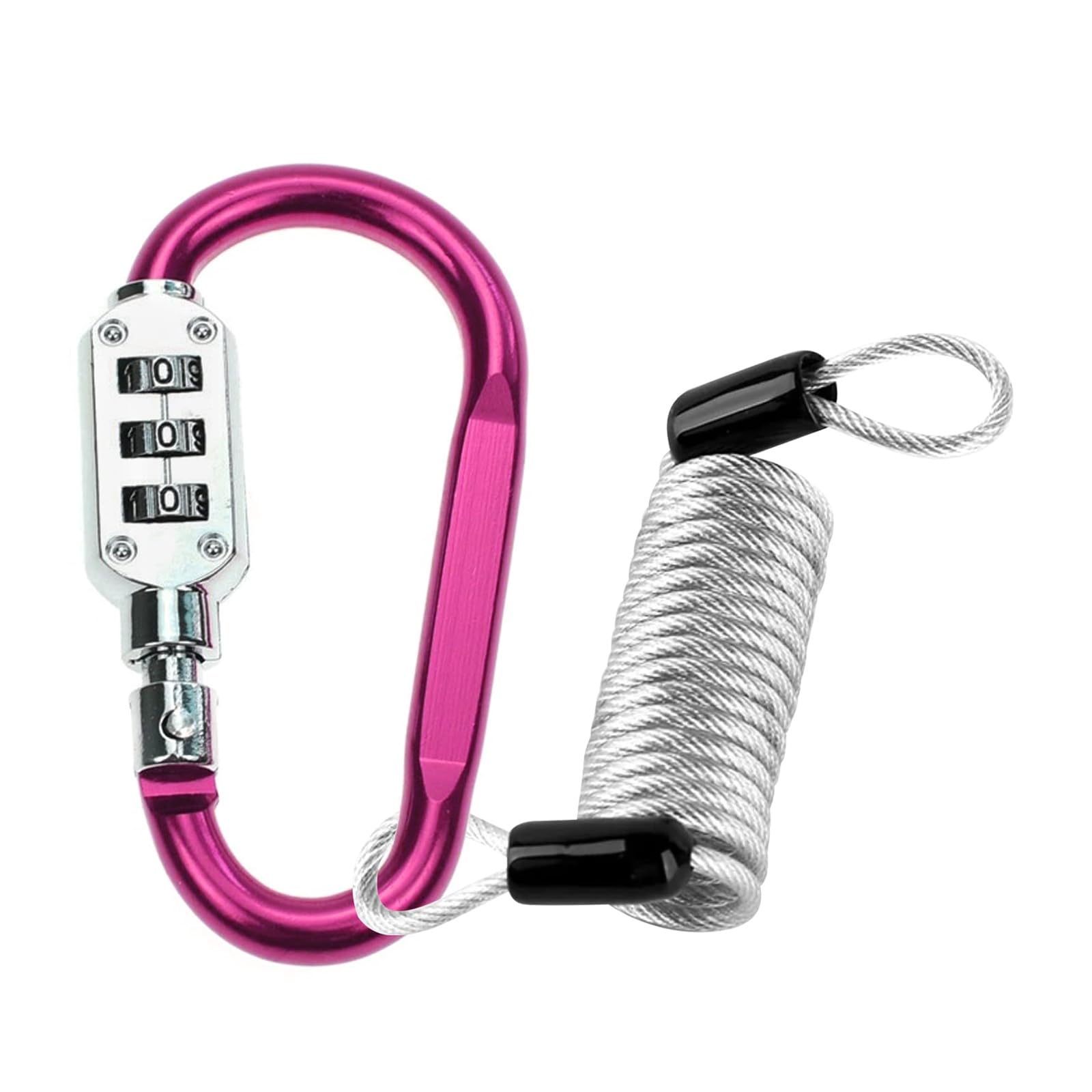 ZWWAAZHF Combination Password Code Padlocks for Suitcase Luggage Aluminum Alloy Locks 3 Digit Resettable Carabiner Alloy
