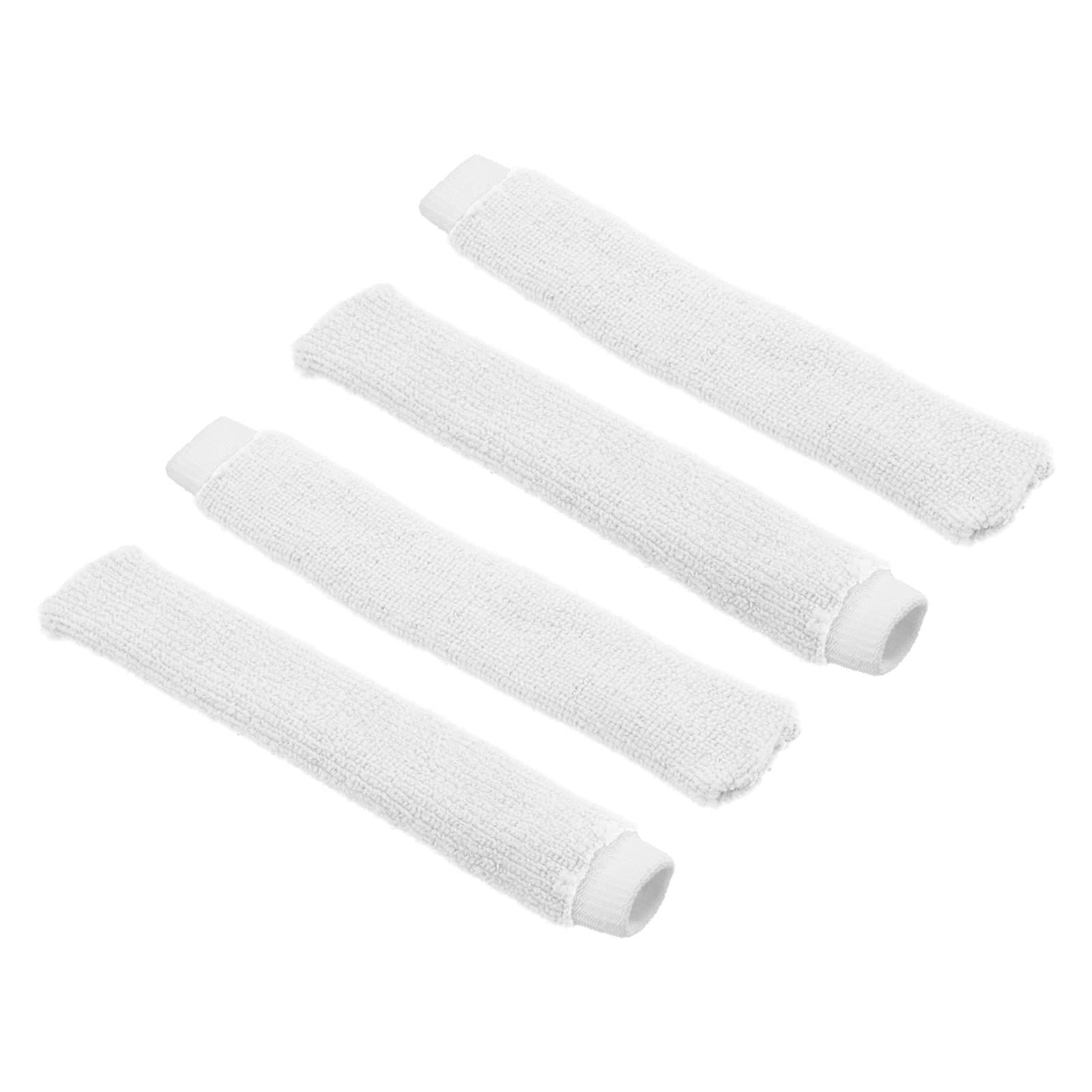 PATIKIL Cotton Feeling Badminton Towel Grip, 4 Pack Nylon Tennis Racket Overgrip Racquet Grip Hand Glue Anti-Skid Sweatband for Golf Bike Handle, White