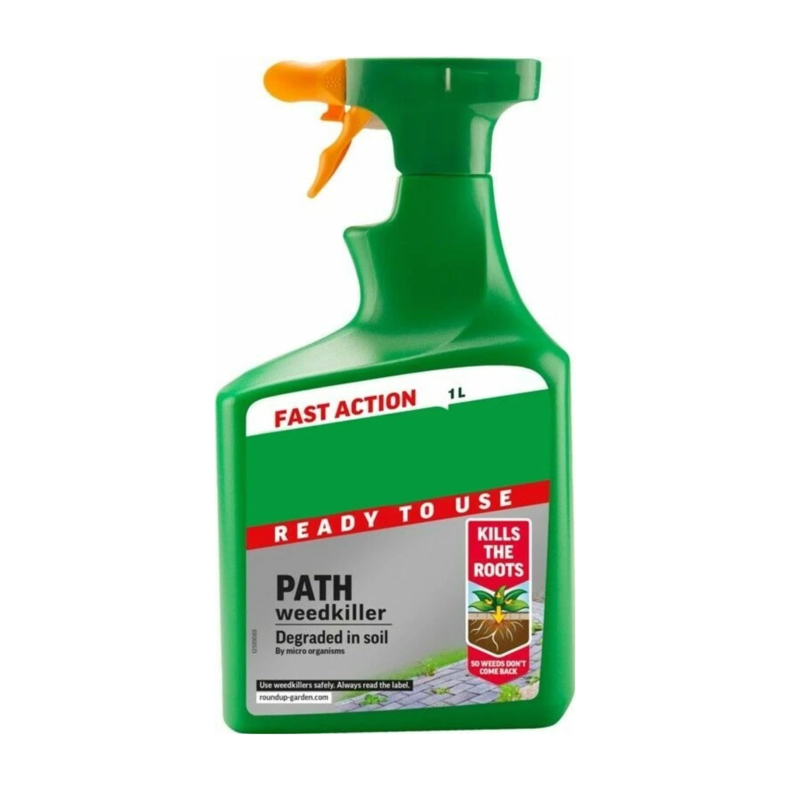 Roundup Tough Weed Control, Long-Lasting, Precise Application, Fast-Acting Formula, Root-Level Action, Ideal for Gardens, Lawns, Driveways & Outdoor Spaces, 20% Extra Free, 1L (1Pcs)