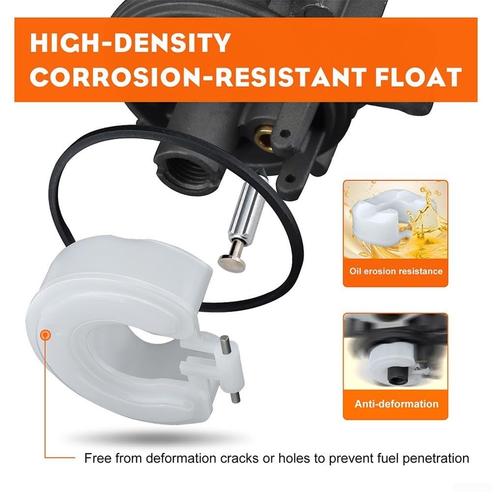 Kit de repuesto de carburador de cortacésped para una eficiencia óptima del motor, construcción de metal con mezcla de combustible y aire de precisión, fácil de instalar para jardín para