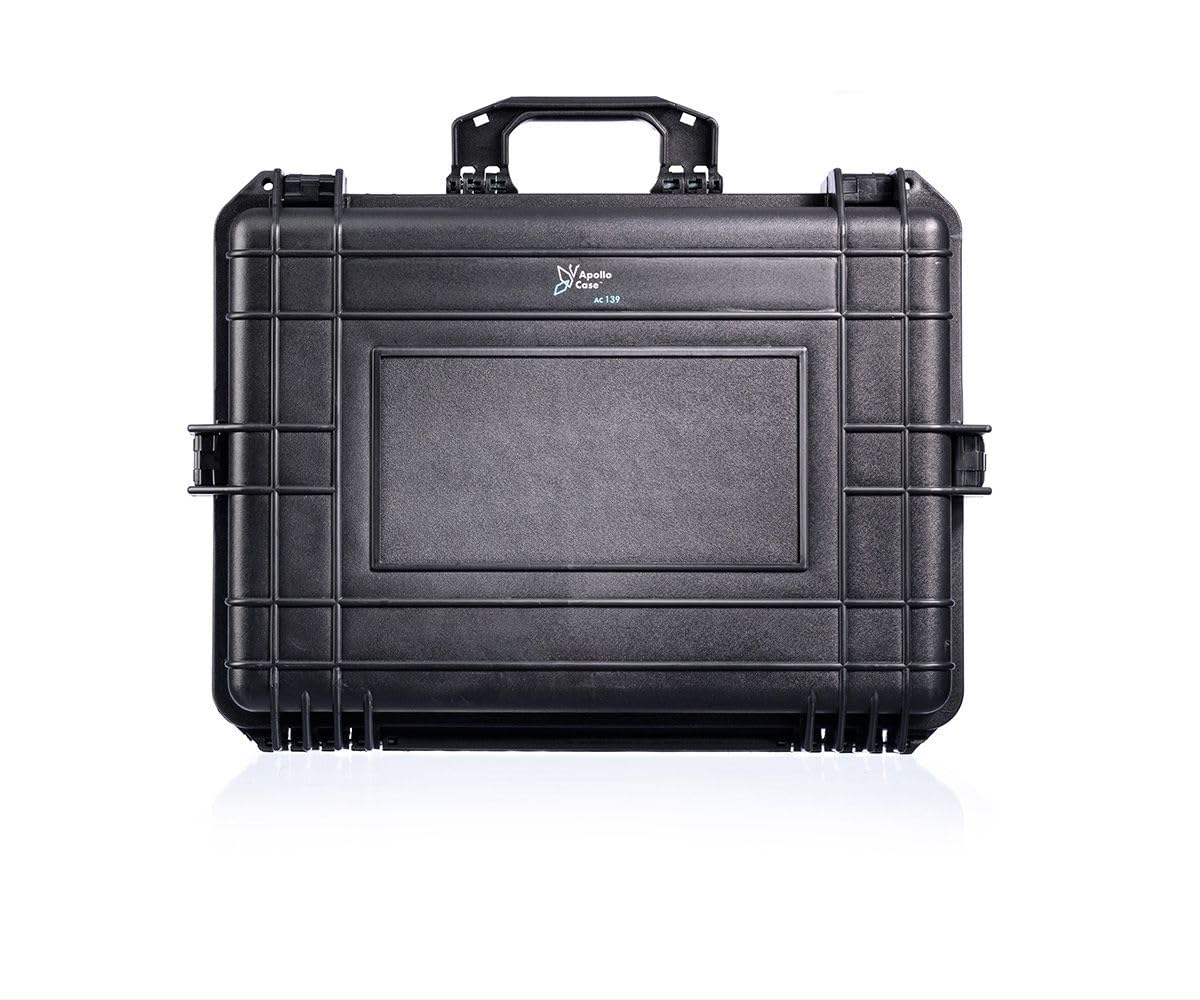 Apollo Case 139 - Custodia protettiva in plastica resistente per attrezzature, antiurto, design sottile, antigraffio e leggera, ideale per l'uso quotidiano, Nero , Minimalista, plastica