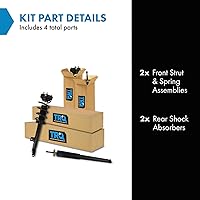 Vista 2 de TRQ Conjunto completo de puntal delantero y trasero y kit de amortiguador, conjunto completo de puntal y resorte helicoidal compatible con cargador