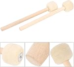 Drum Stick Mallet Percussion Instrument Wool Felt Wooden Handle 2Pcs Anti Slip Comfortable Grip Marching Band Accessory