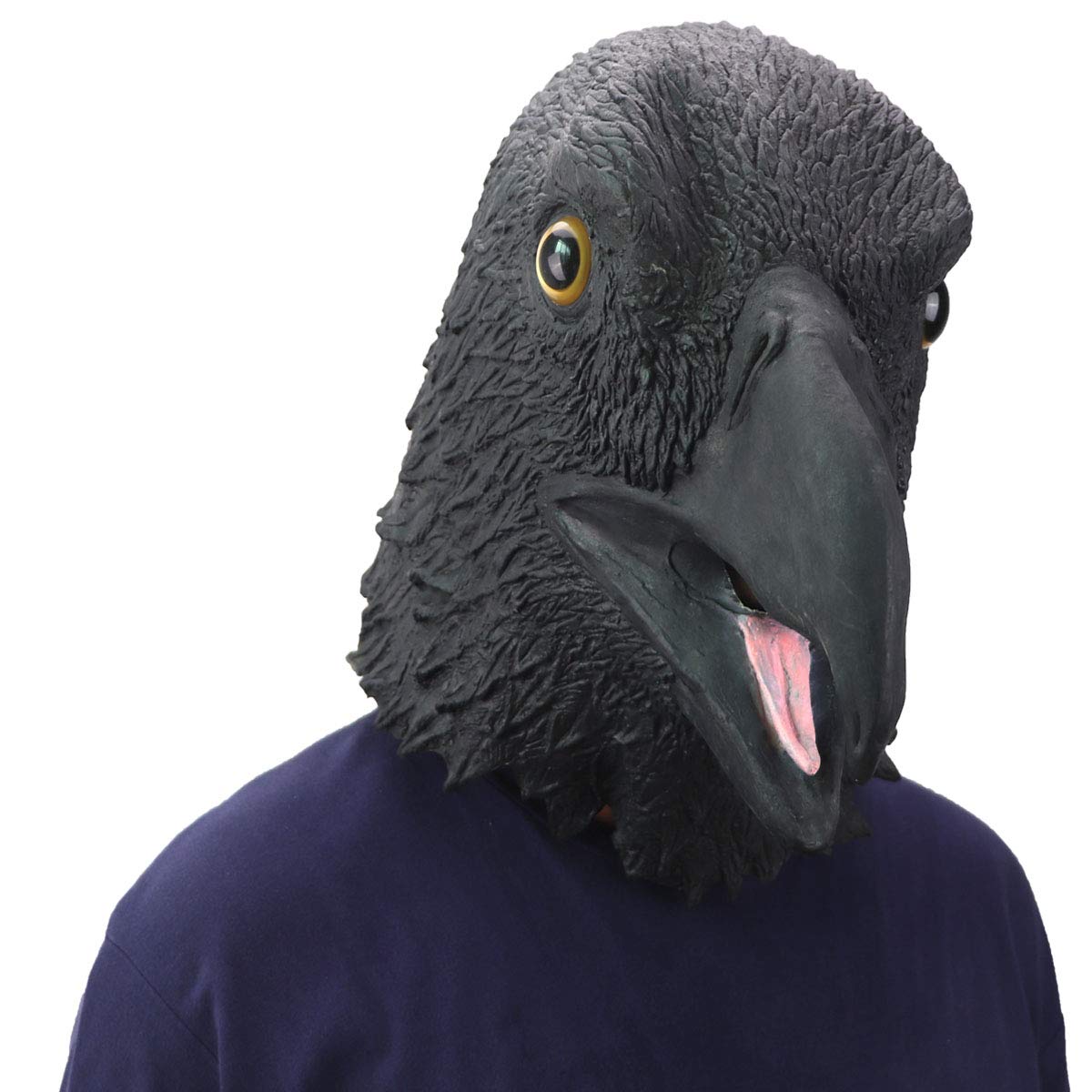 Black Eagle Crow Mask Novelty Halloween Costume Latex Animal Birds Head Mask Adults Party Decoration Props