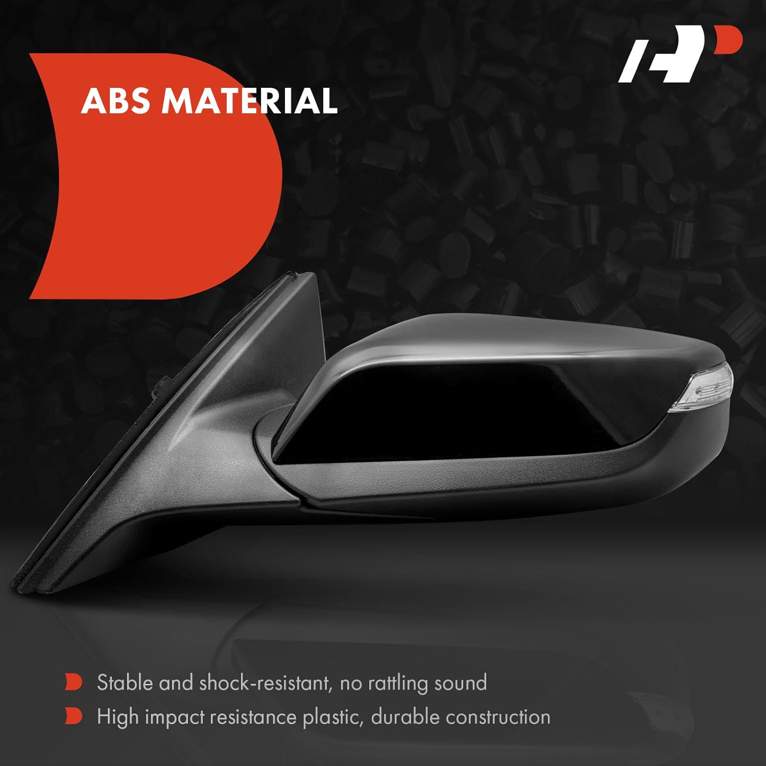 A-Premium Driver Side Power Door Mirror - Compatible with Chevrolet Malibu 2016 2017 2018 2019 - Heated Manual Folding Black Outside Rear View Mirror with Turn Signal - Replace# 84725736