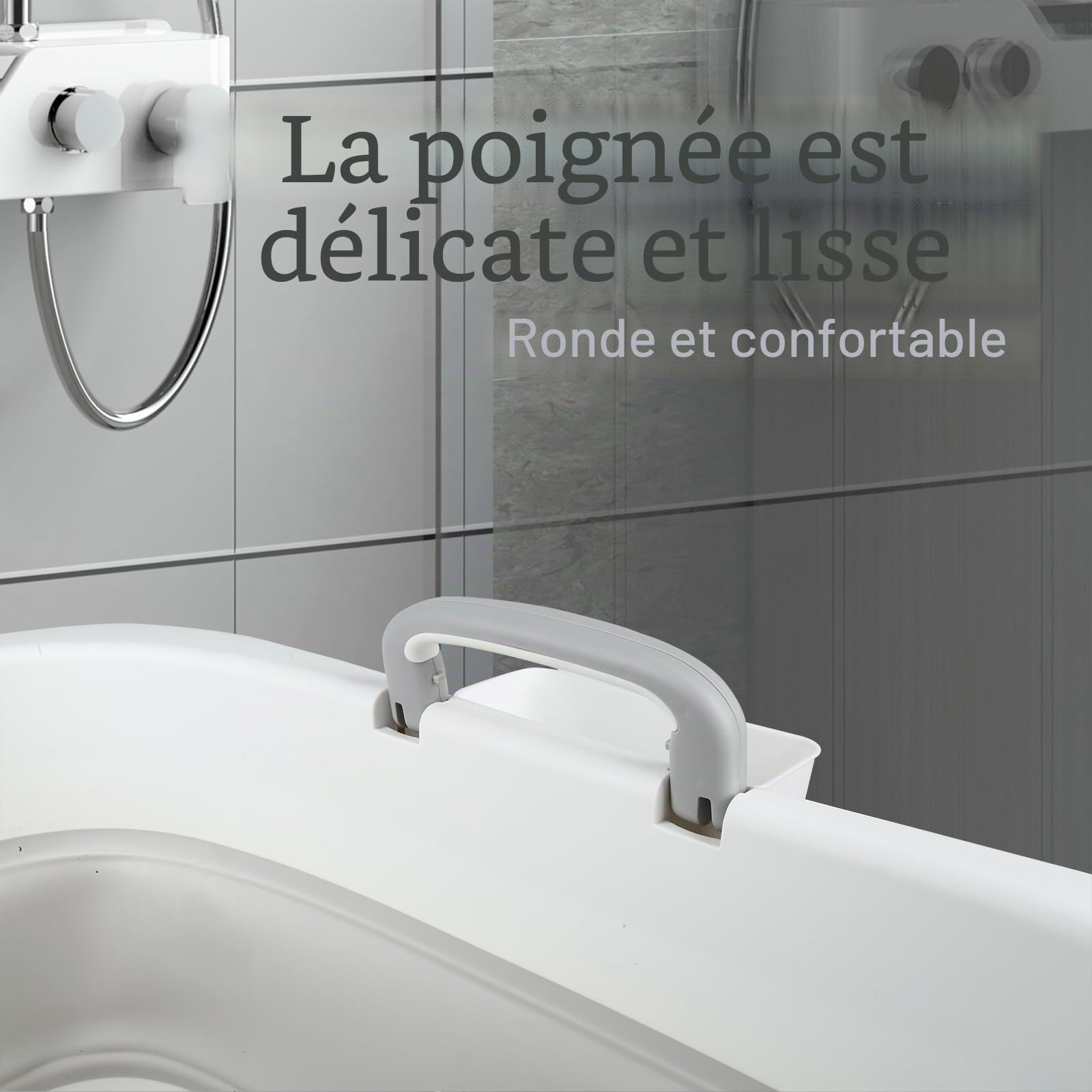 Grand Baignoire Pliable Bébé, Douche Bebe XXL, Pieds Antidérapants, Bouchon de Vidange -3 en 1 (Gris, 99x62x52.9cm)