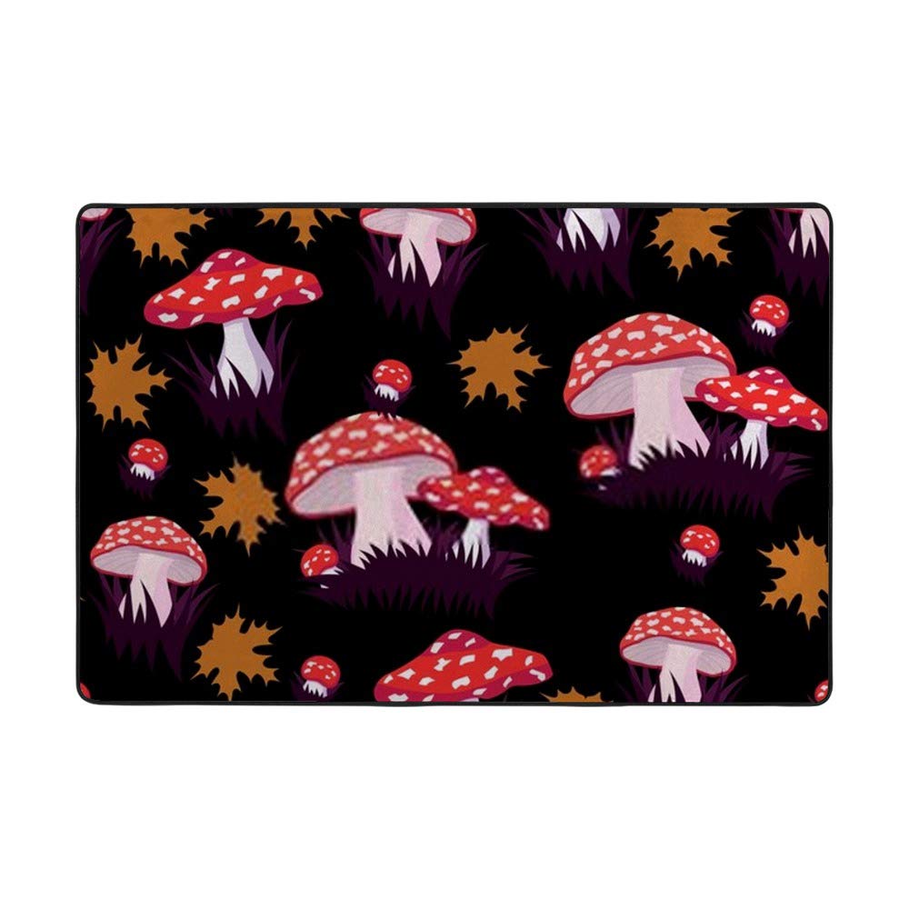 Tapis de nuit Mouche Agaric Ruchen en velours corail de 152x99 cm