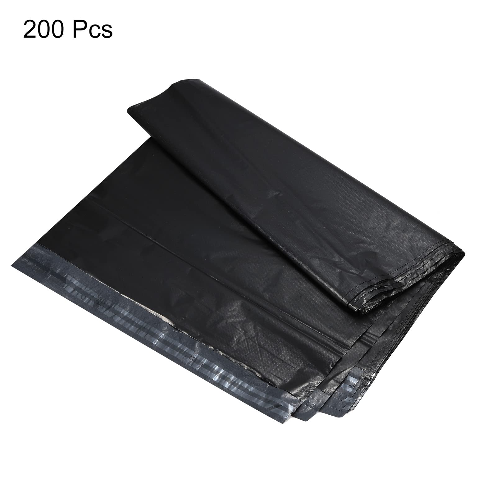 PATIKIL Polietileno Remitente Envío Bolsas 17.72x21.65 Pulgadas Auto Sello Adhesivo Impermeable Resistente Envío Sobres Bolsas para Ropa Pequeños Artículos Negro 200 Paquetes