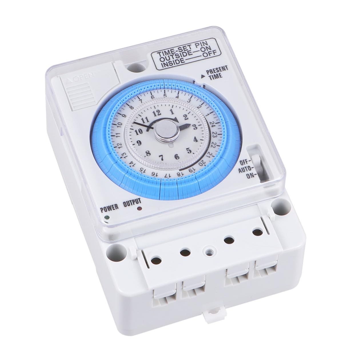 Luxshiny Mechanischer Zeitschaltuhr Timer für Küche mit PC Material 16a 110-230vac Einfaches Design Präziser Mechanischer Schaltzeitgeber für Backen und Kochen