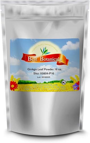 Miniatura 4 de Mejor Botanicals Ginkgo Hojas en polvo  Ginkgo Biloba Suplemento cerebral  16 oz