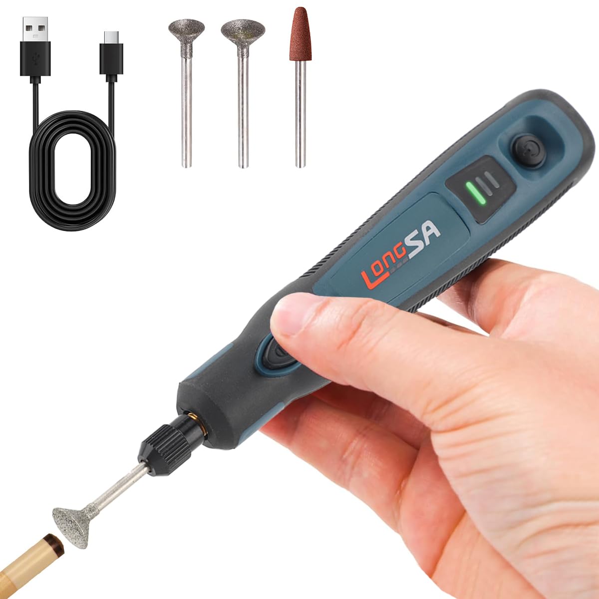 Lwuey Pool Cue Tip Shaper, Electric Cue Tip Grinder Professional Cue Stick Tool Kit Portable Pool Cue Tip Repair Kit Accessories for Replacement Billiards Enthusiasts and Pros