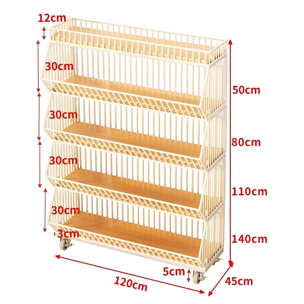 Supermarktregale, Verkaufsständer, Drogerien, Convenience Stores, Organizer mit Rädern, weiß, 120 x 45 x 140 cm