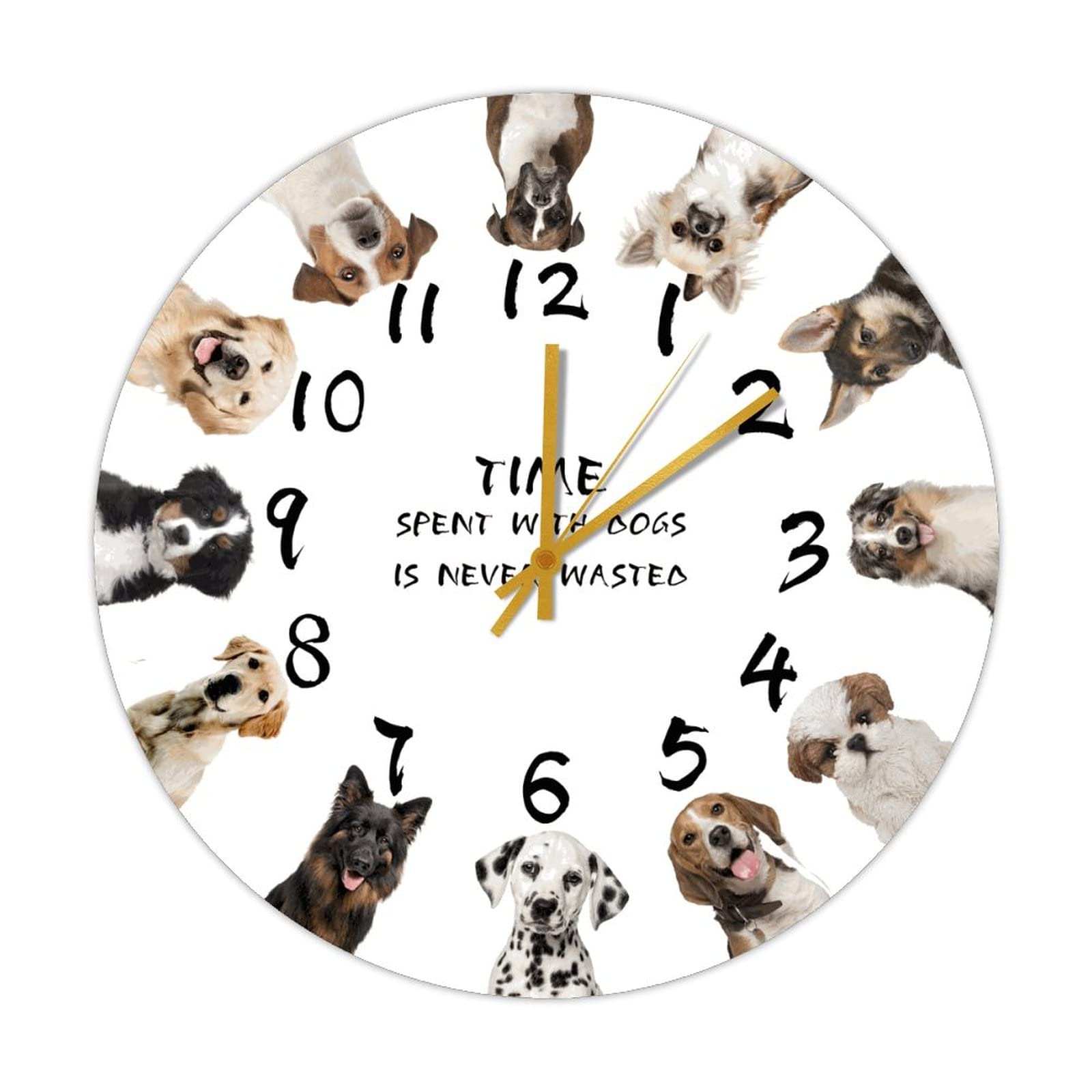 Horloge ronde en bois de qualité supérieure avec mécanisme à quartz durable pour salon