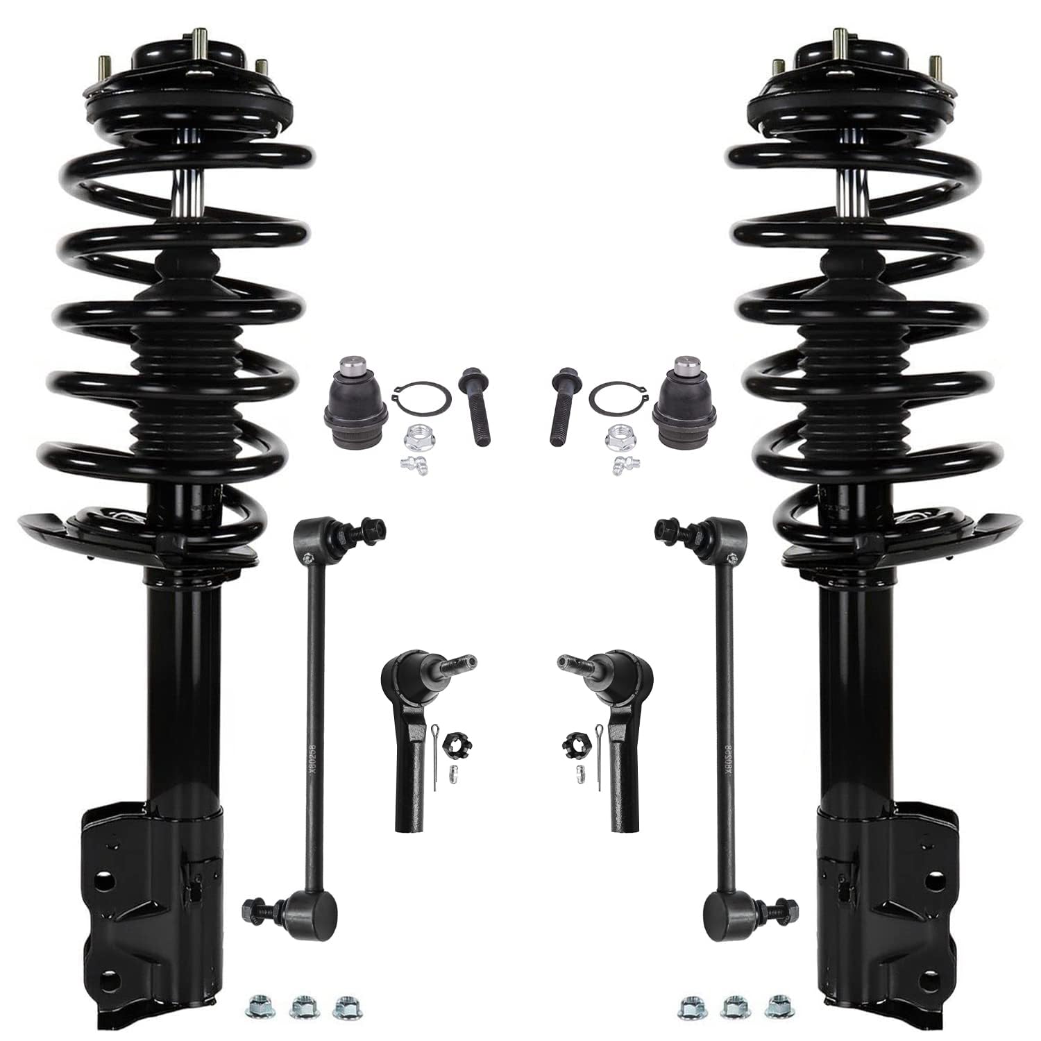 Detroit Axle - Front 8pc Struts Kit for 12-17 Jeep Compass 11-17 Patriot