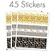 Black and Gold 90th Birthday Party Mini Candy Bar Wrappers, 90th Birthday Decorations - 42 Stickers