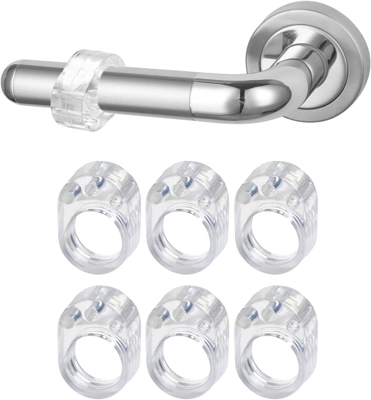 Door Handle Bumper,6 PCS PVC Door Handle Bumpers Guard Transparent Door Stopper Wall Protectors to Buffer Walls and Stop Wall Damage