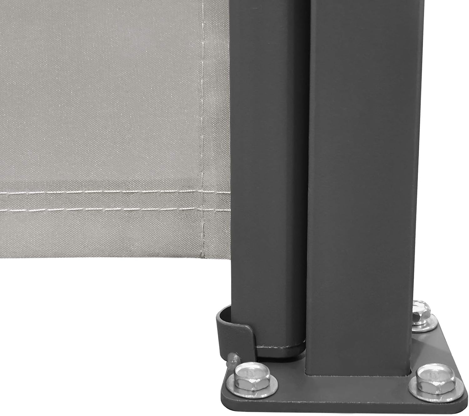 Tenda Laterale Avvolgibile da Terra L300xH180cm in Poliestere 180 g/m² con Struttura in Acciaio Verniciato