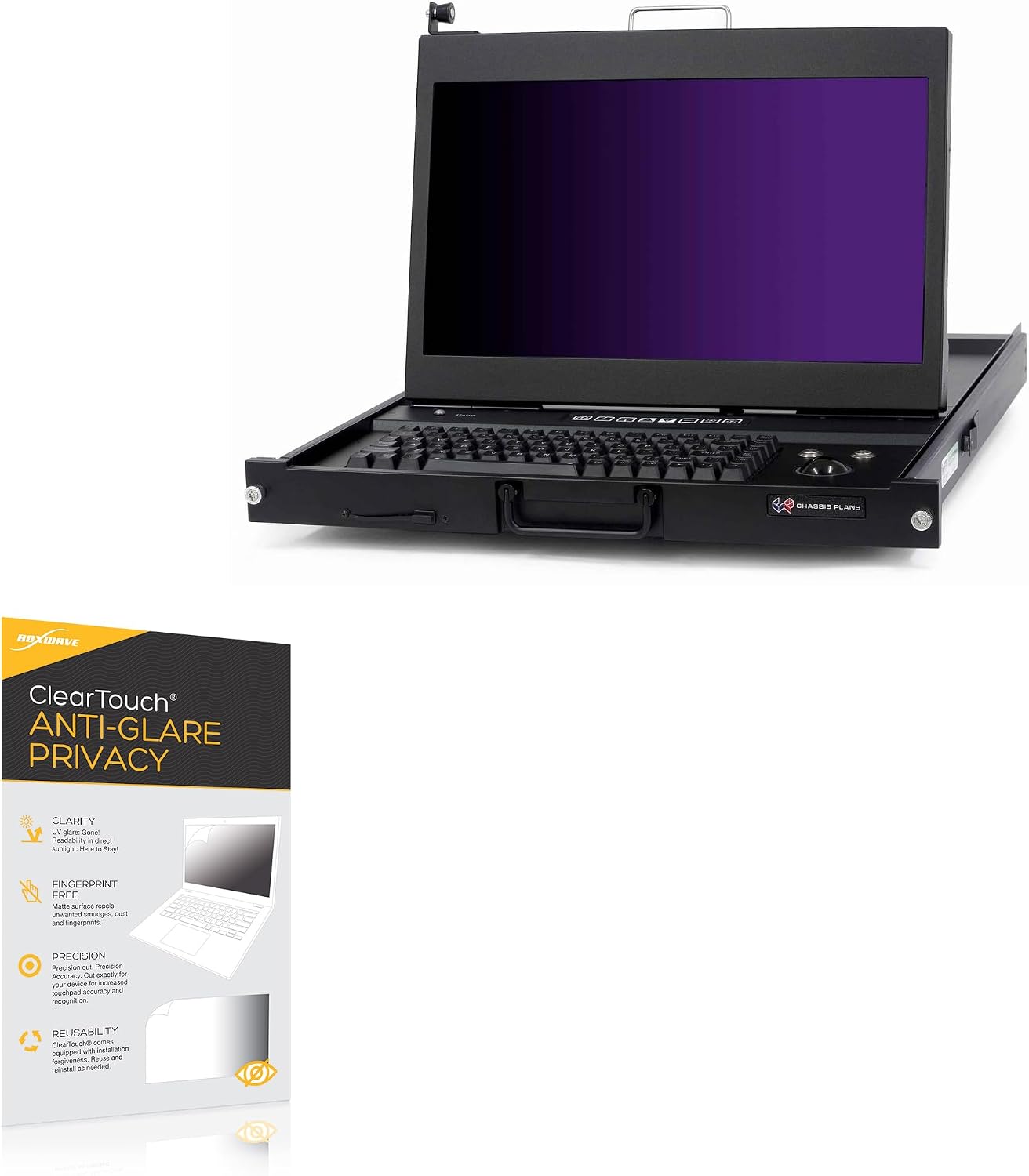 BoxWave Screen Protector Compatible With CP North America CCX-19 (19 in) - ClearTouch Anti-Glare Privacy (2-Pack), Privacy Screen Protector Flexible Film Anti-Glare