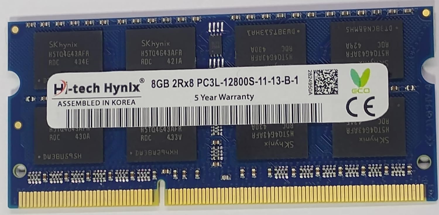 8GB DDR3L Laptop RAM 1600 Mhz PC3L-12800S 1.35 Volt 204 Pin SODIMM 5 Years Door Step Warranty