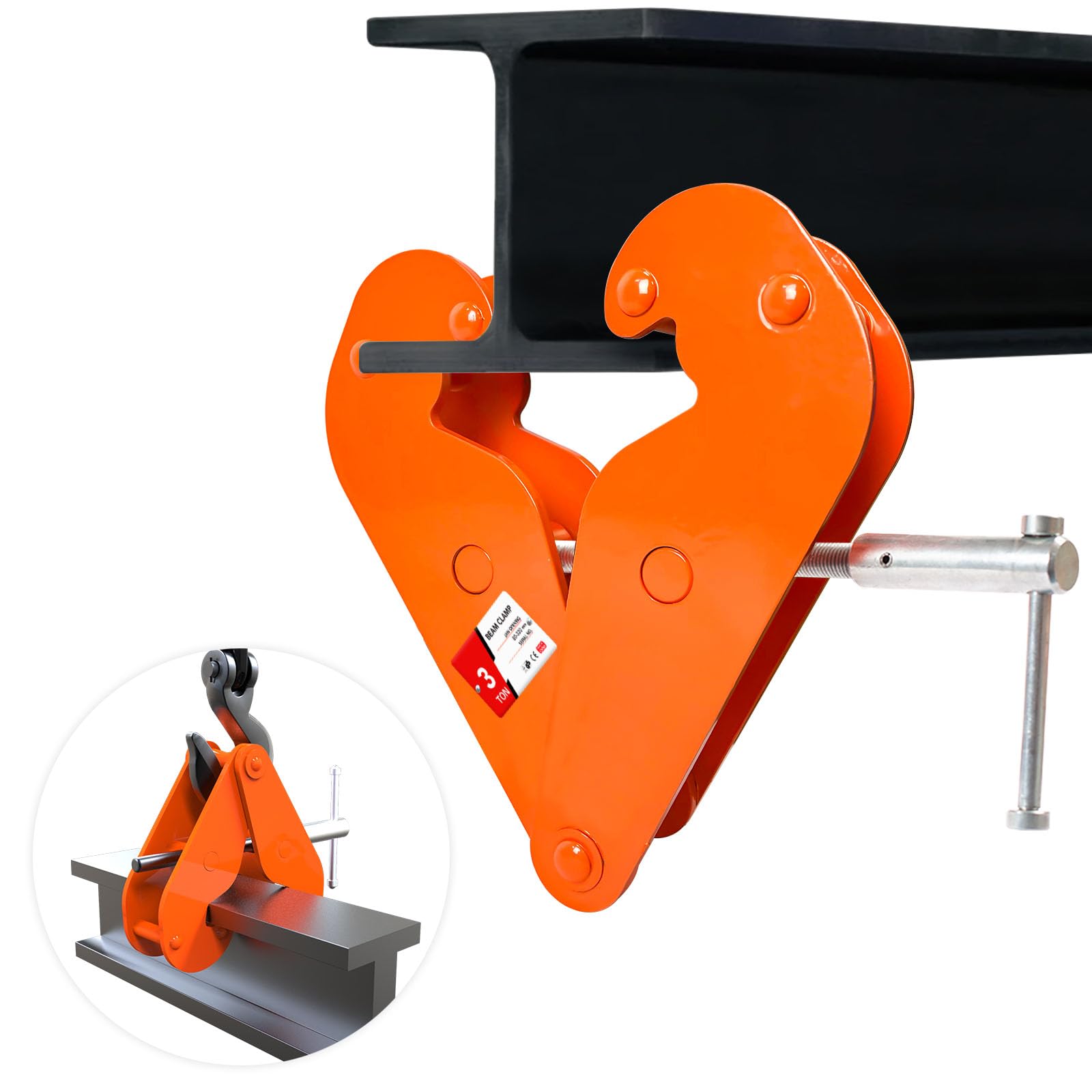 Buy Vertical Beam Clamp 6600lbs/3 ton Capacity 3.911.81Inch Opening