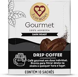 3 Corações Drip Coffee Gourmet Dark Roast