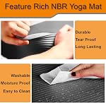 Extra Thick Yoga Mat 8mm - High Density NBR Exercise Mats - Non Slip Body Alignment System - Eco-Friendly for Fitness - Lightweight, Ideal Size for Workout, Floor Exercise, Pilate (Pink)