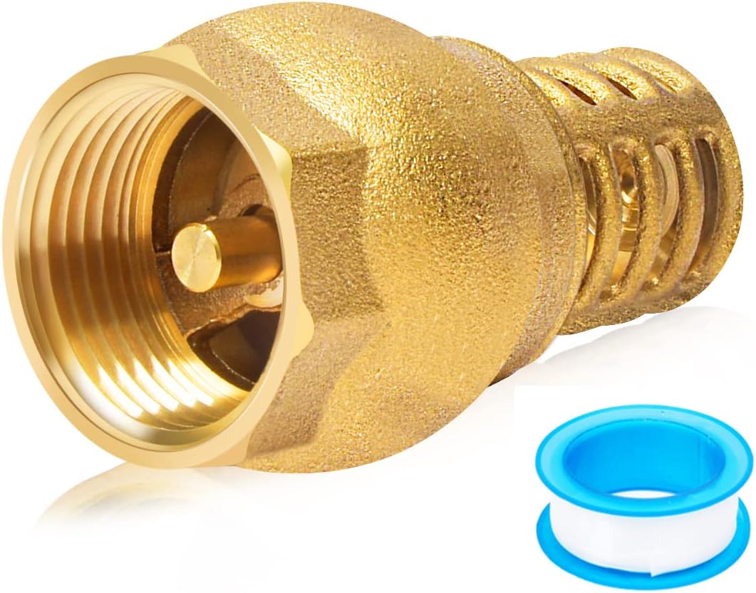 Brass Foot Valve Heavy Duty 1/2" 3/4" 1" NPT Foot Valve