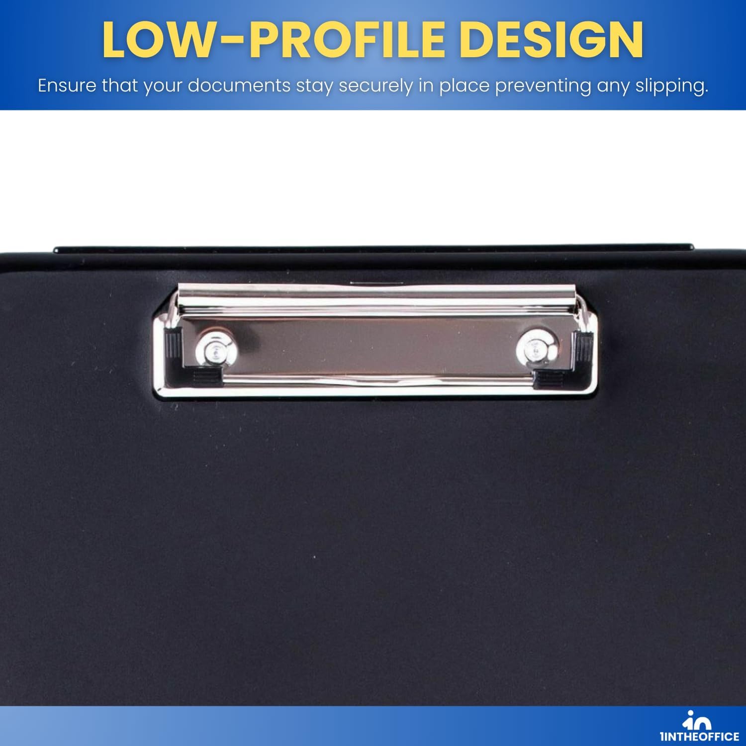 1InTheOffice Clipboard with Storage, Black,Letter Size,(4 Pack)