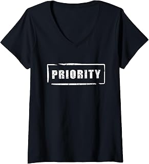 Womens Priority Tees Priority Boarding Cool Travel Apparel V-Neck T-Shirt