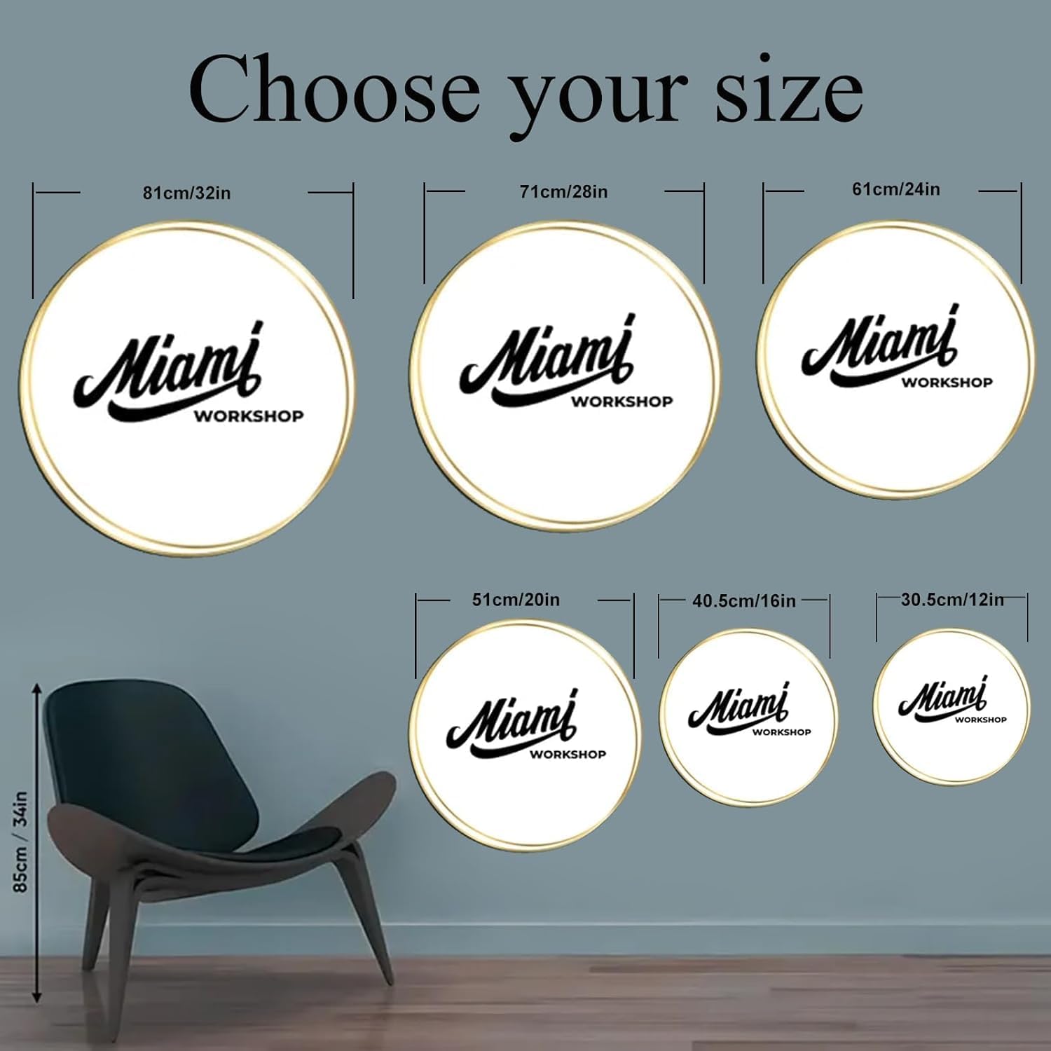 Custom Round Acrylic Business Logo Sign – Personalized Office Wall Decor, Storefront Signage, 3D Acrylic Logo Plaque – Customizable Business Sign for Shops, Salons, Cafes (01)