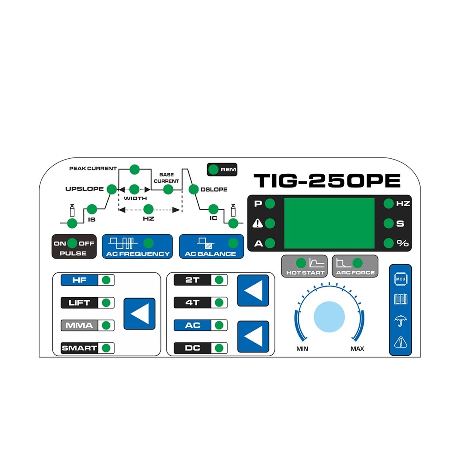 Soldador TIG AC DC, máquina de soldadura TIG TIG-250PE, soldador de aluminio de pulso MMA, soldador de aluminio, soldadura por puntos, máquina de soldadura(Package 1)