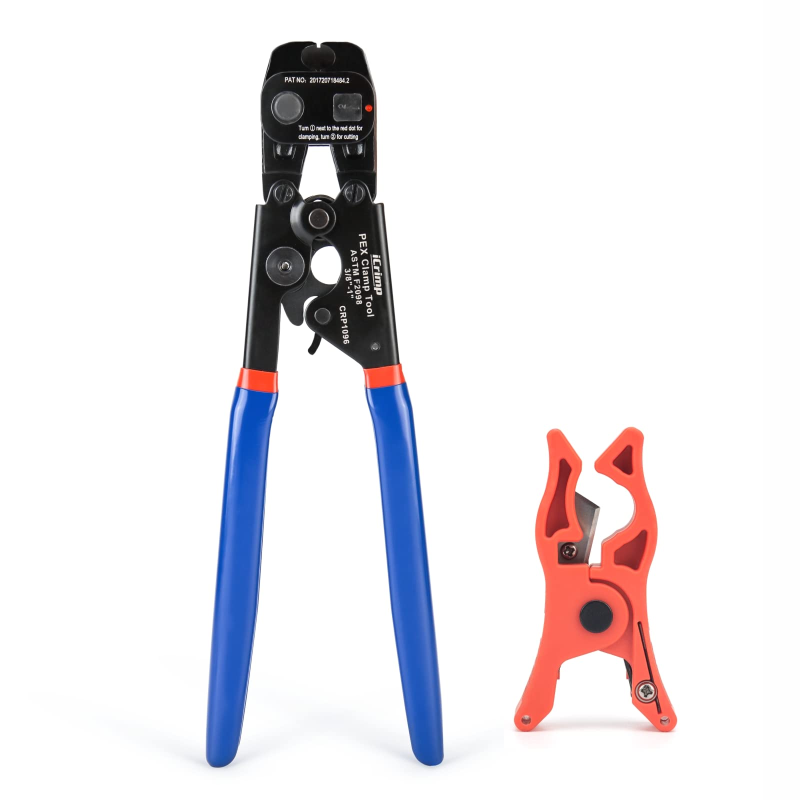 iCrimp Ratchet PEX Cinch&Remove Tool for Stainless Steel Clamps w/PEX Radial Cutter