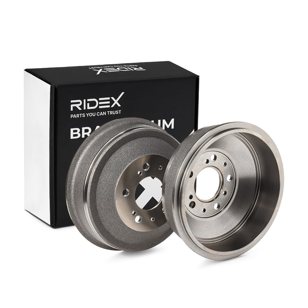 RIDEX 123B0017 2x Tamburo freno Posteriore senza cuscinetto ruota senza anello sensore ABS Compatibilità con FIAT Ducato Van 250, 290