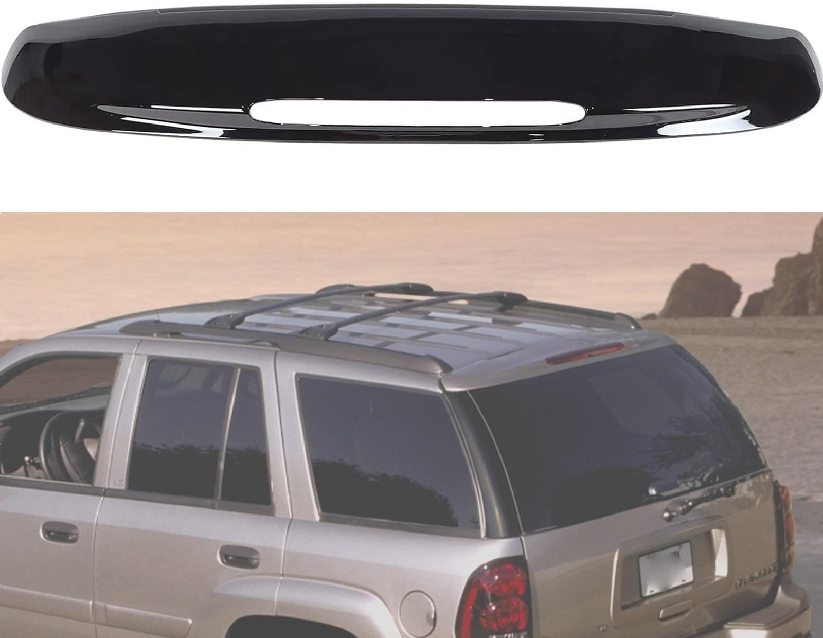 dreamdragon Rear Upper Tailgate Molding Compatible with 2002-2009 Chevy Trailblazer 19150496 GM1904106