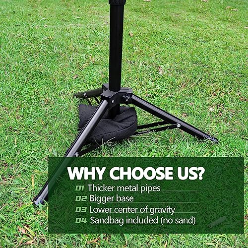 BOOSTEADY Baseball Schlag T-Stück Baseball Softball Schlag - Tee Tragbares Stativ Basis T-Stück zum Schlagen von Trainingsübungen mit Tragetasche