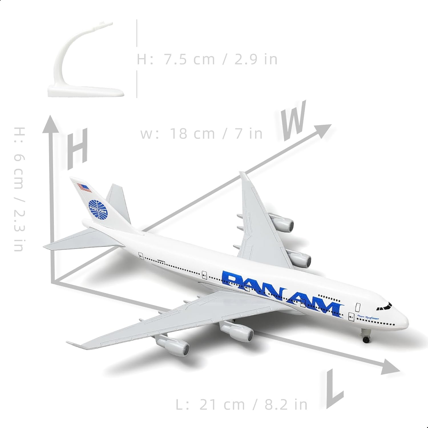 Pan Am L Die-cast Display Collection 5.83 Inch Panam Airlines Model  Airplane - 5.83 Inch Alloy Die-cast Aircraft For Display Collection  Airplane Mode