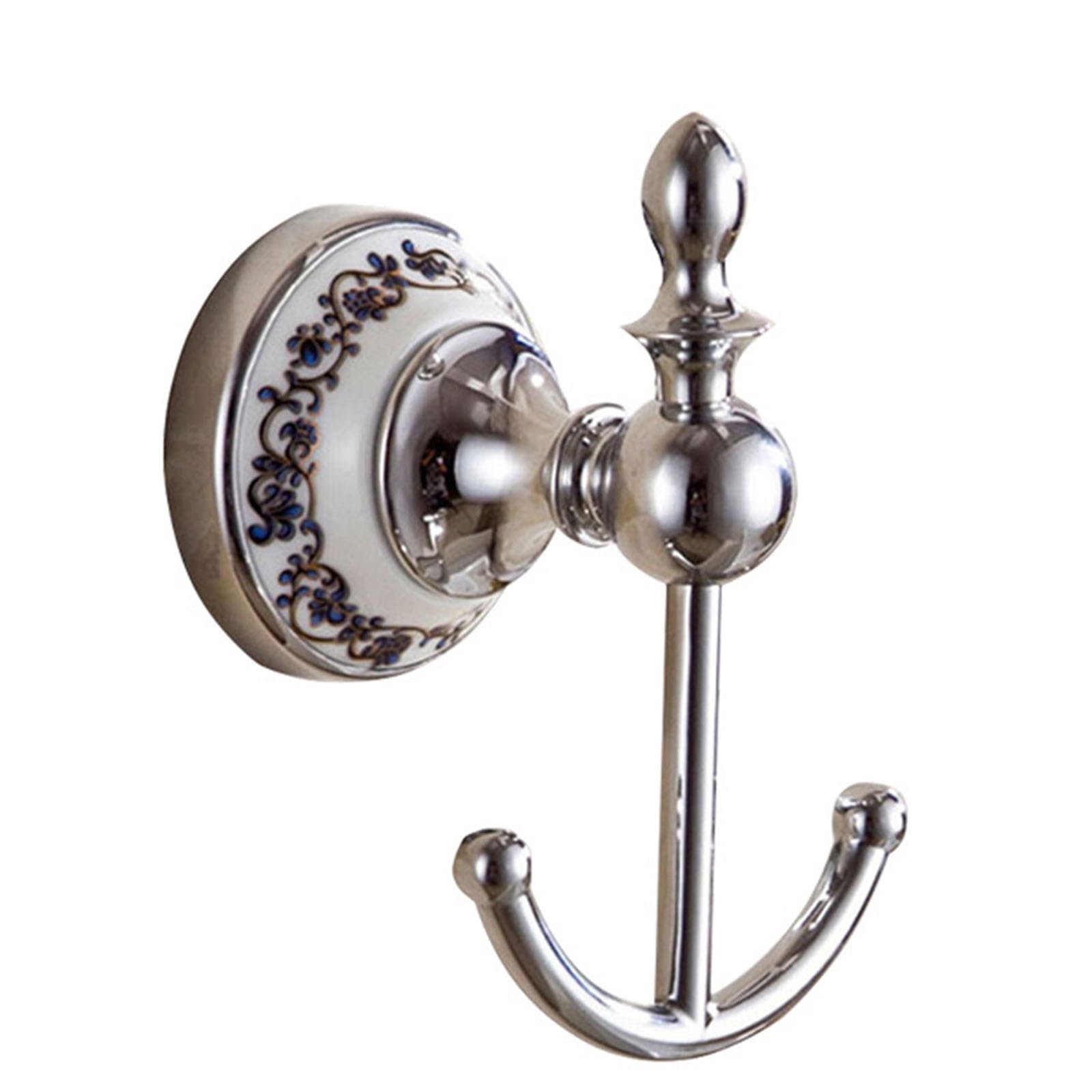 YLFKWLHRW Towel Hooks Wall Mounted Bathroom Hardware Pendant Hanging Ceramic Hooks for Bathroom Door Kitchen