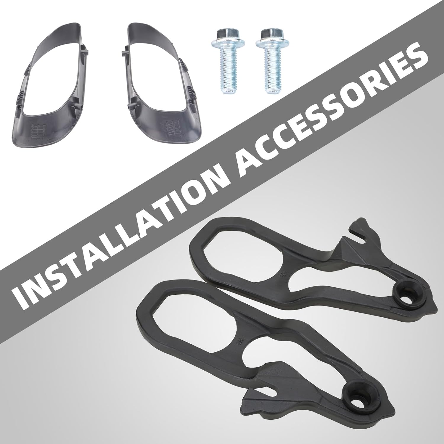 MITZONE Front Tow Hooks Right & Left with Bushing Compatible with 2019 2020 2021 2022 2023 2024 RAM 1500 Replace 68272944AB 68272945AB