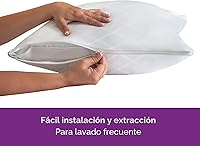 Vista 2 de Juego de 4 protectores de almohada AllerEase estándar/Queen – Equilibrio de temperatura, recomendado por alergólogos, protectores transpirables