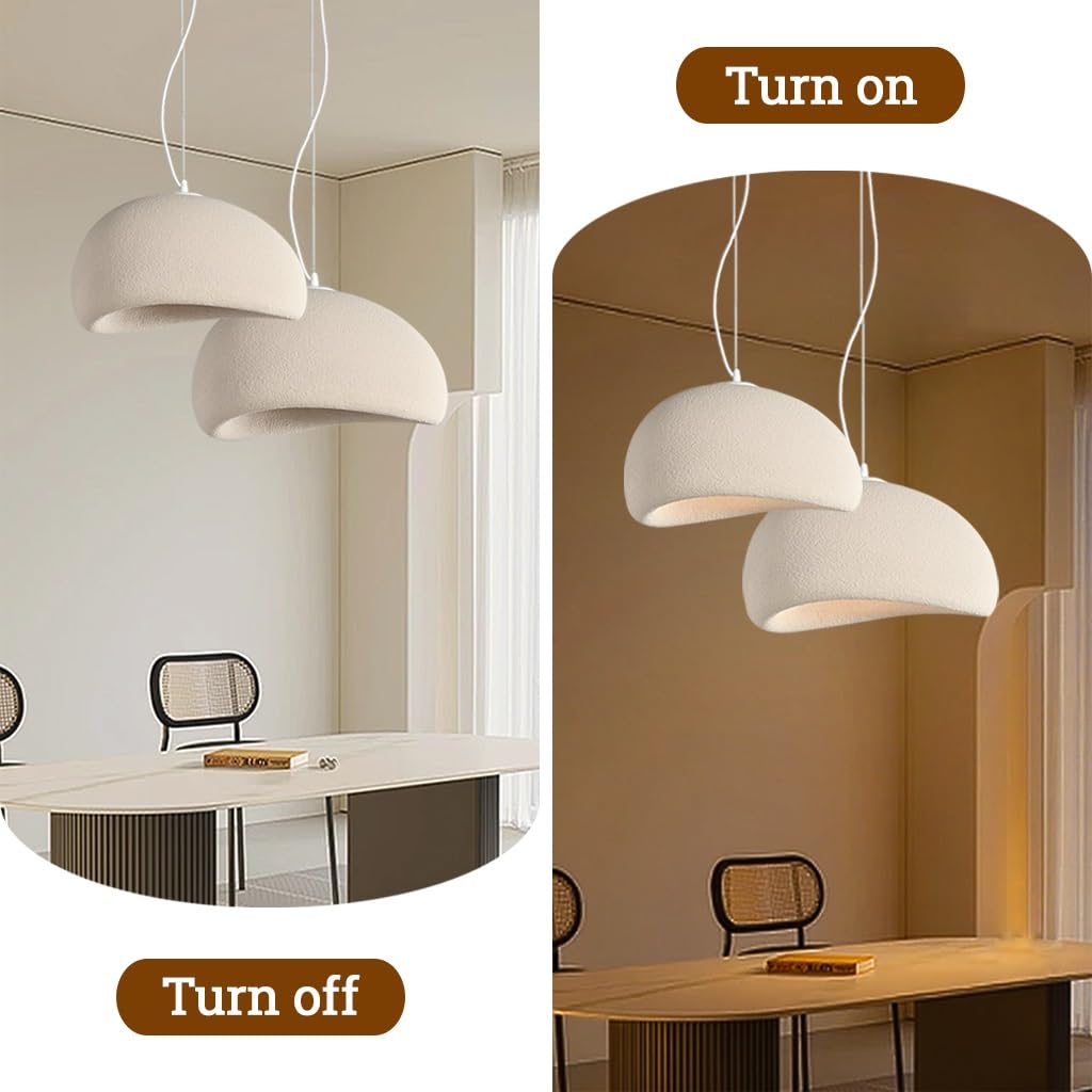 Nowoczesna Lampa Wisząca Do Salonu E27 Brązowa Żyrandol Japoński Lampy Sufitowe Styl Wabi-sabi Kształt Gniazda Ptasiego Stojak Oświetleniowy Wyspy Kuchennej Lampa Wisząca Stołu Jadalnego(A,60)