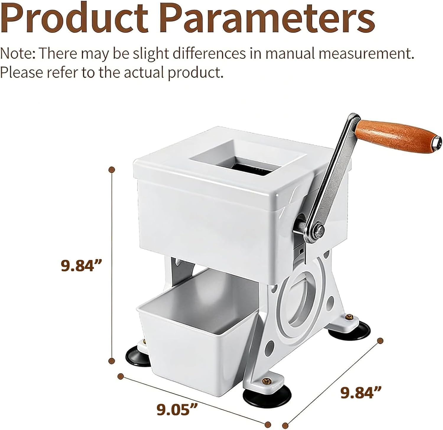 Hand Crank Meat Cutting Machine, Meat Shredding Machine, Stainless Steel,Slice Thickness 1.5-10 Mm Optional, W/Receiving Box,for Butchers Restaurants (5mm)