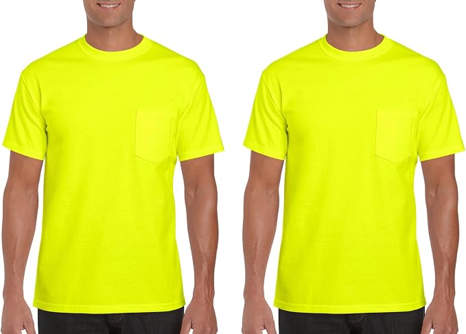 Gildan Men's T-Shirt, Safety Green, XL: Buy Online at Best Price in UAE