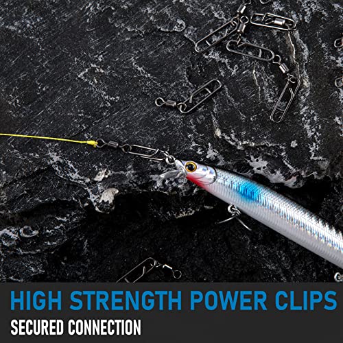 image for Dr.Fish 20 Pack Fishing Clips with Swivels, Speed Power Clips with Bar