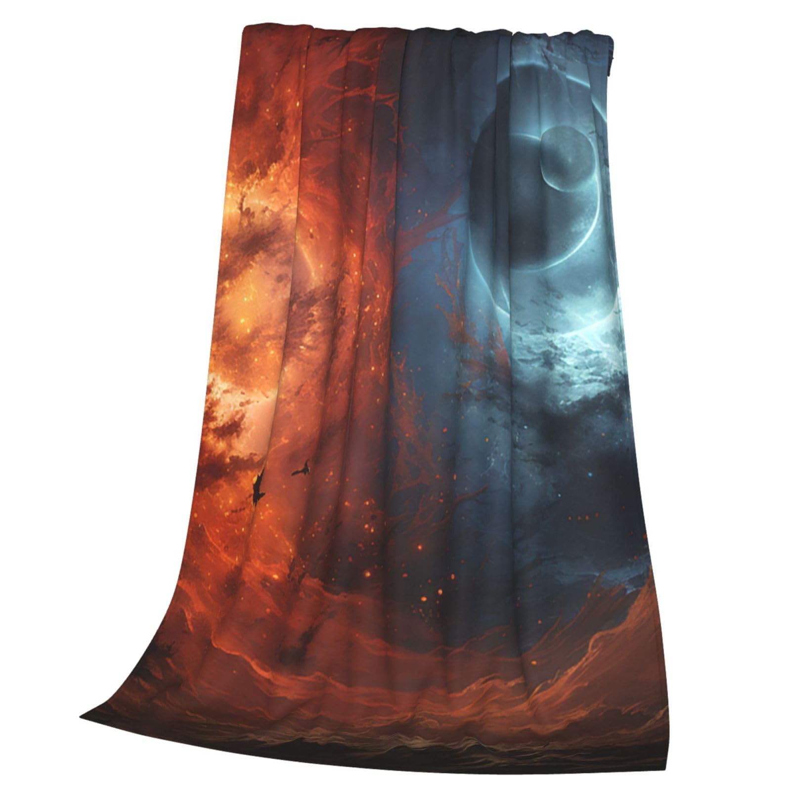 Couverture canapé galaxie colorée flanelle microfibre douce 203x152 cm