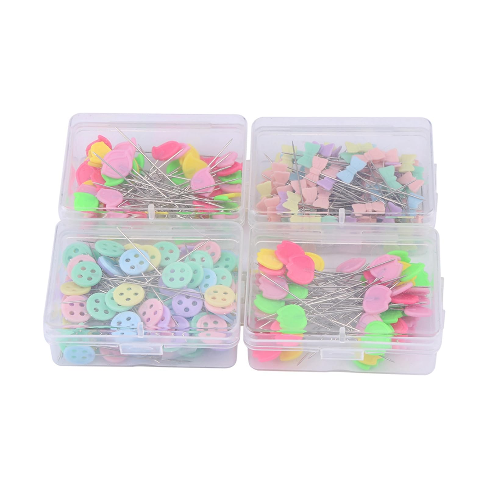 300 Pièces Épingles à Tête De Fleur Et Animaux Pour Couture Et Quilting - Kit Complet Décoratif Type 1