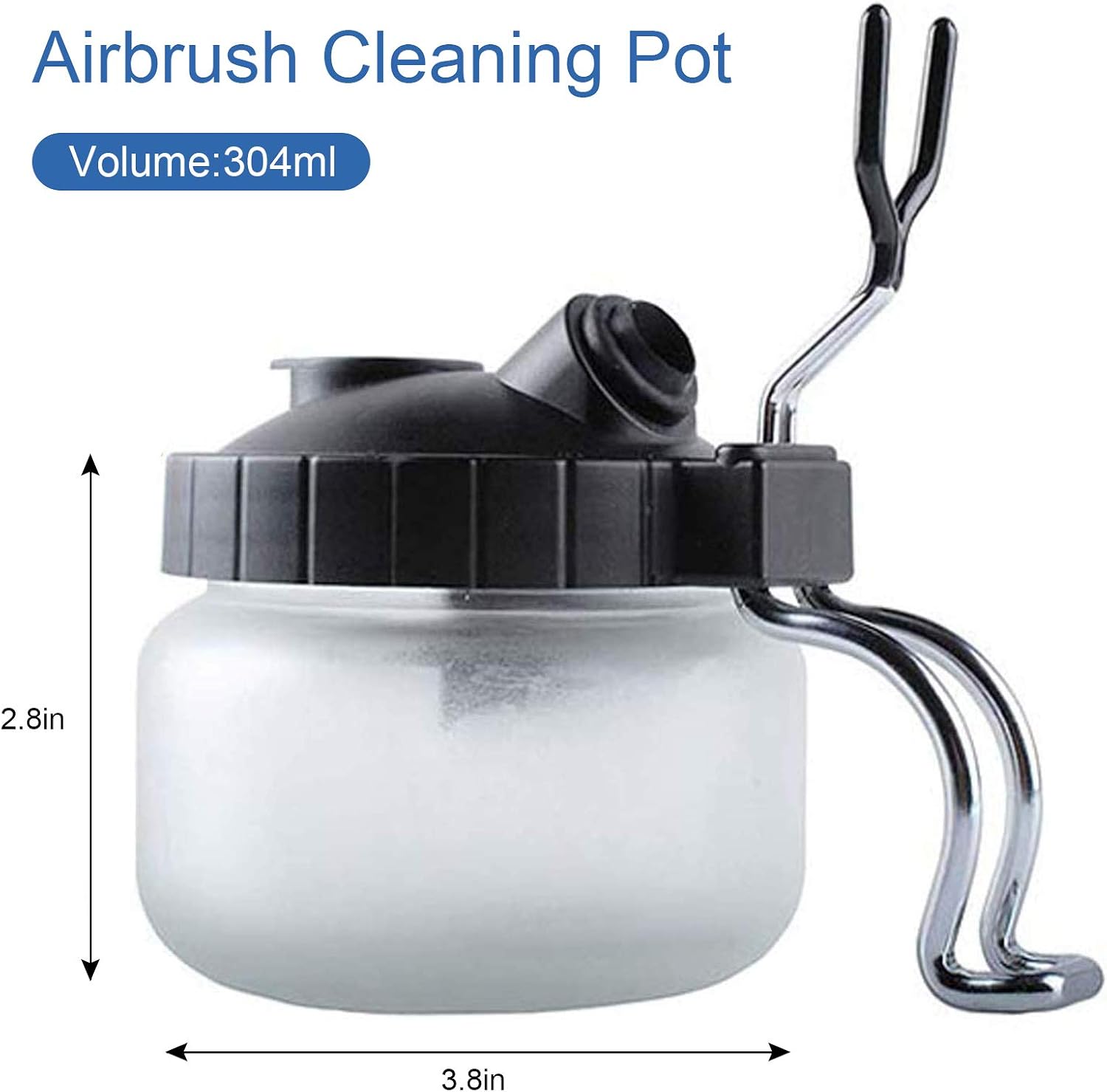 Airbrush Cleaning kit Glass Cleaning Pot with Holder,Wash Cleaning Tools,5 Nozzle Cleaning Needles and Brush,1 Golden Needle,Dredging Needles Kit for Airbrush Cleaning Repair