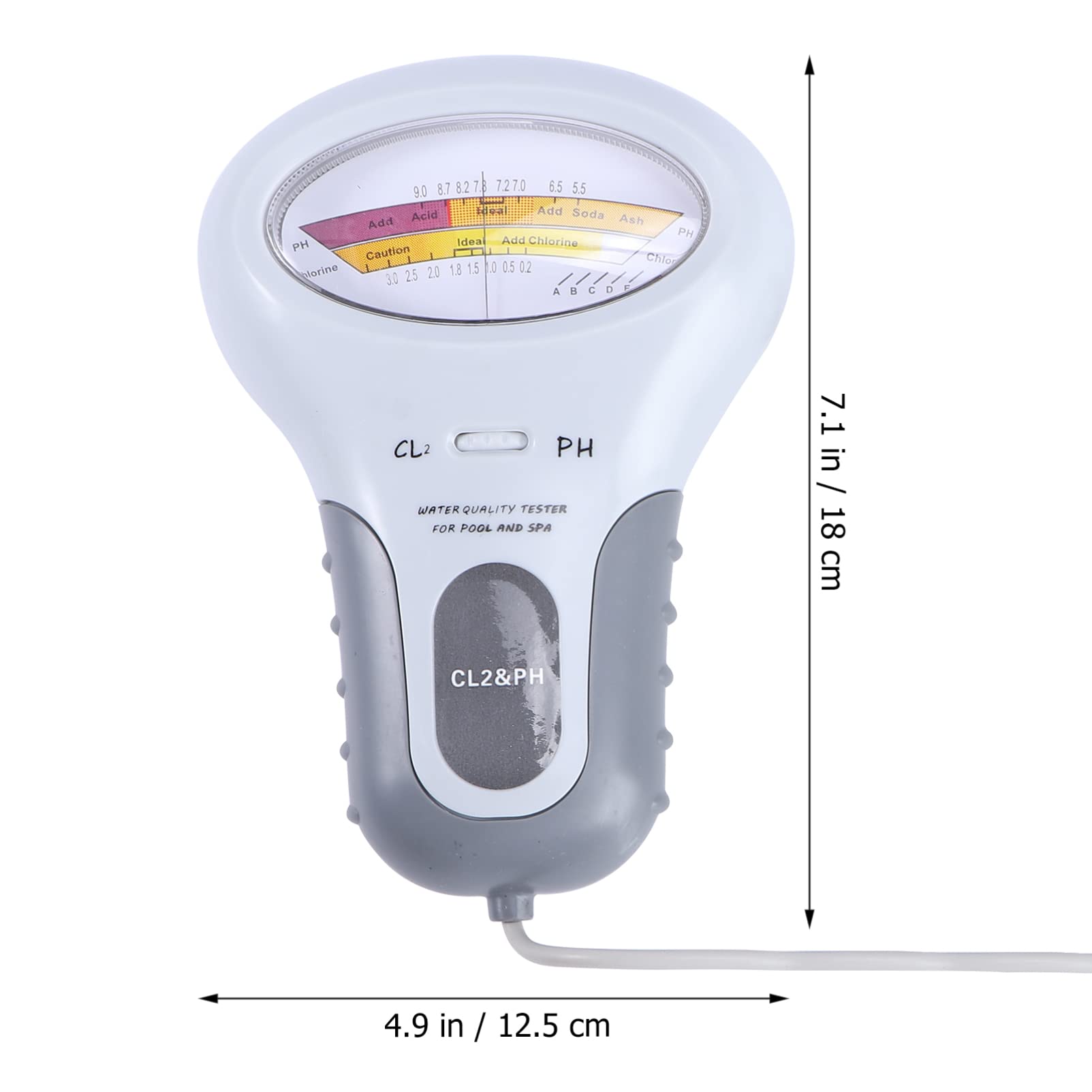 Poolwasserqualitätsprüfer Ph und Cl2-tester aus Kunststoff Weiß